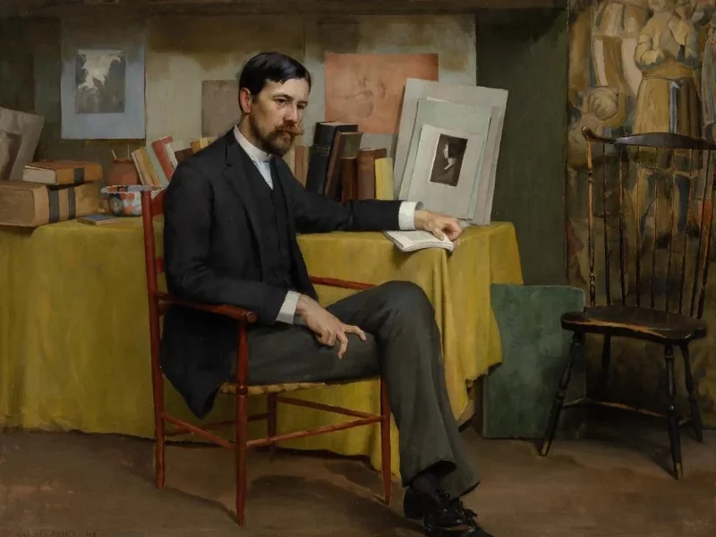 1850-Charles B. Foster - Uomo seduto in un interno, 1888